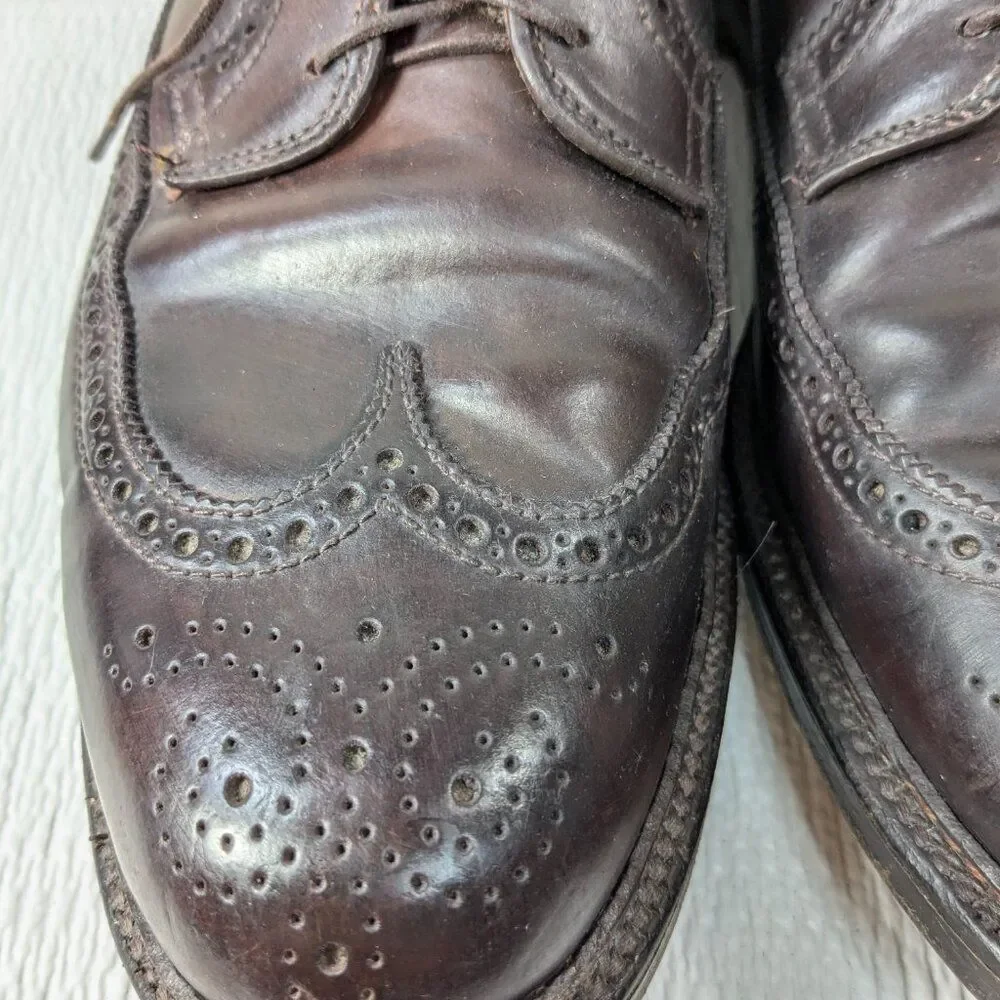 Alden 975 Shell Cordovan Leather Men's sz 11.5 B/D Long Wing Blucher Shoes READ